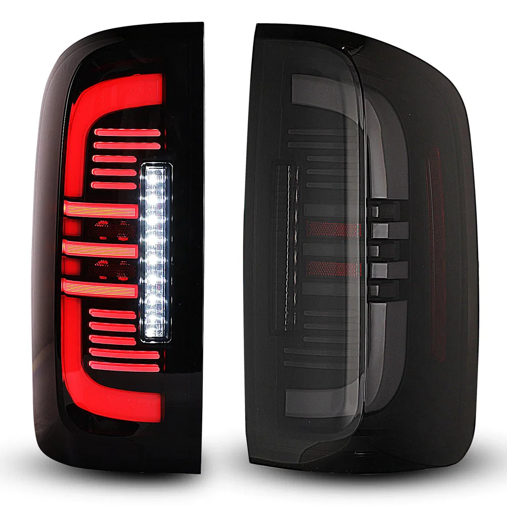 CTWJ-0712-BS – WINJET Tail Light Assembly, Smoke Lens Matte Black ABS Plastic Housing LED Bulb Red Parking Or Brake L...